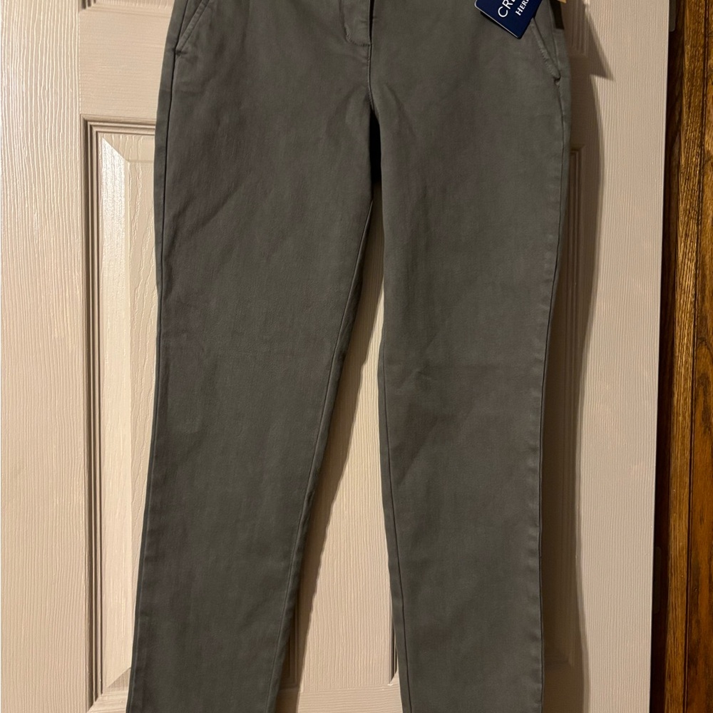 NWT CERMIEUX olive green pants size 4